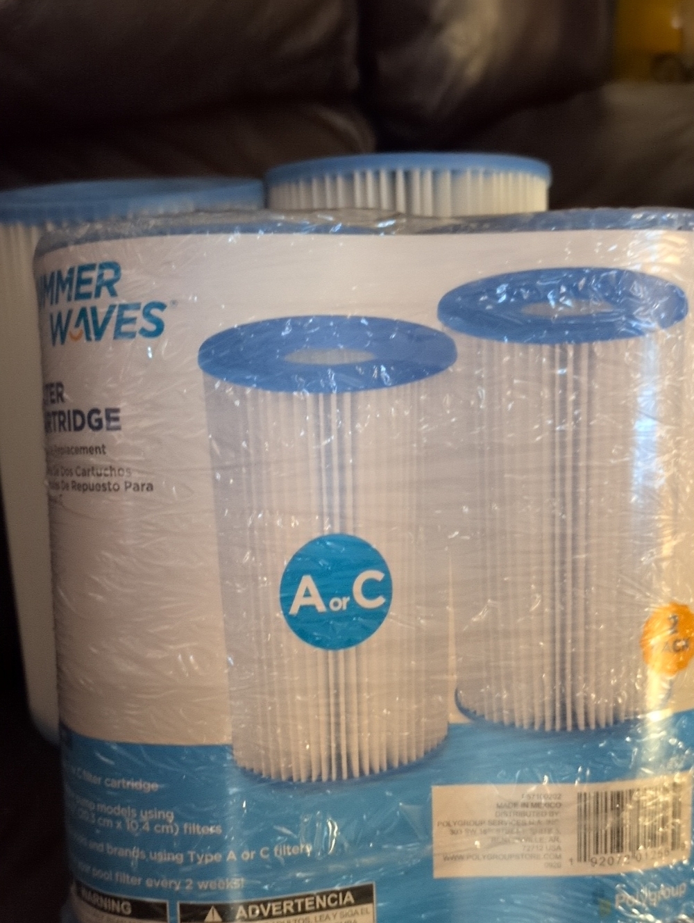 Summer Waves Replacement Pool Filter Cartridge 4pk